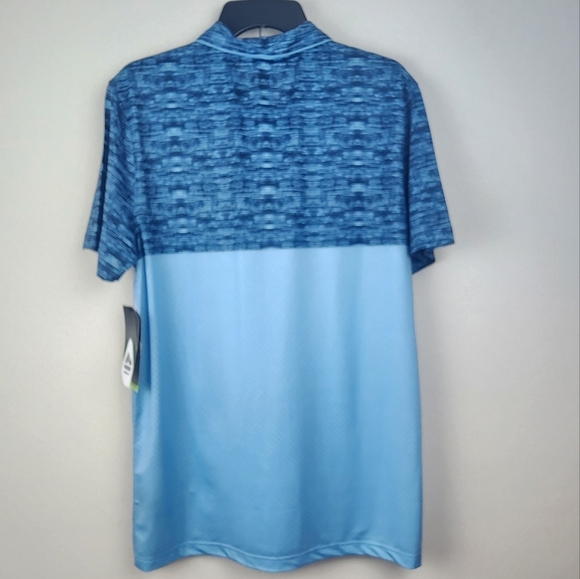 RBX Blue Polo Shirt with Heathered Design - Picture 2 of 12
